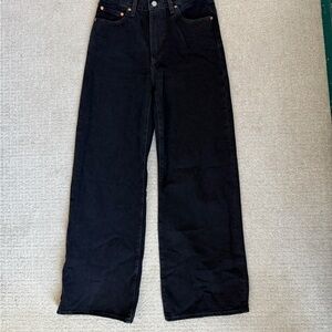 Levi women ribcage wide leg jeans